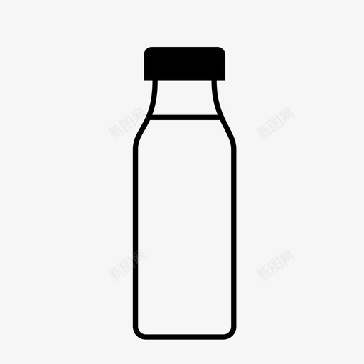 牛奶奶瓶豆奶图标svg_新图网 https://ixintu.com 咖啡工具 奶瓶 牛奶 脱脂奶 豆奶