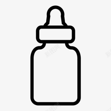空奶瓶婴儿喂食器图标图标