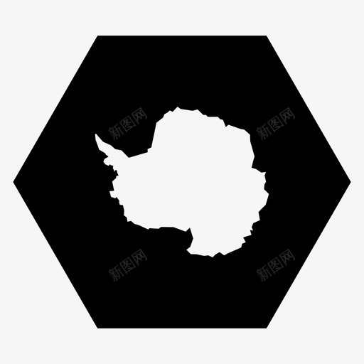 南极洲大陆旗帜图标svg_新图网 https://ixintu.com 世界六边形旗帜雕文 南极洲 大陆 旗帜 条约