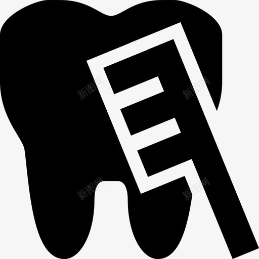 牙刷卫生牙齿图标svg_新图网 https://ixintu.com 卫生 牙刷 牙齿 诊断填充物第1部分