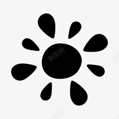 太阳手绘阳光图标图标