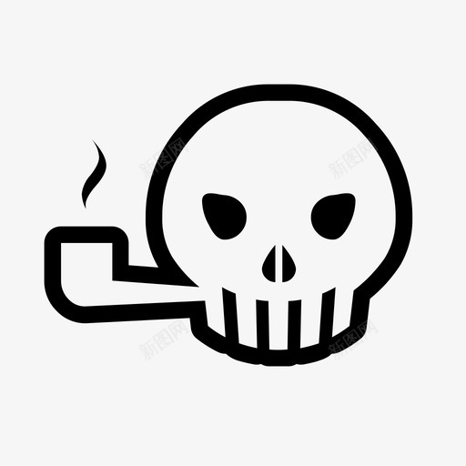 骷髅烟危险滑稽图标svg_新图网 https://ixintu.com 危险 双桨 海盗 滑稽 烟斗 骷髅烟