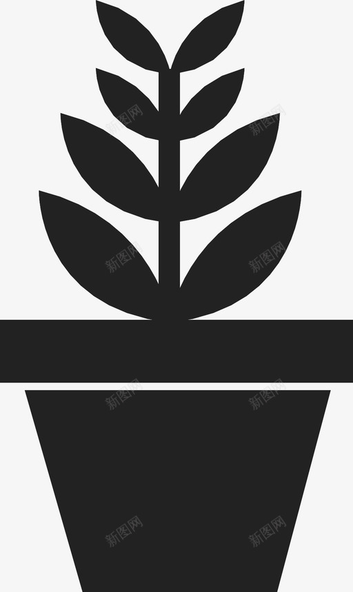 盆栽植物生长植物芽图标svg_新图网 https://ixintu.com 生长植物 盆栽植物 芽