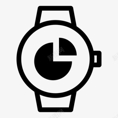 smartwatch饼图大数据增强图标图标