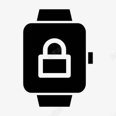 智能手表锁苹果智能手表时钟图标图标