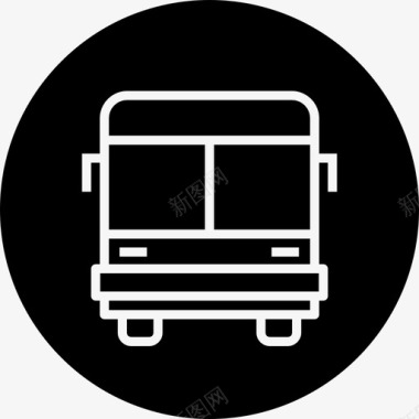 公车学校旅游图标图标