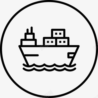 船舶邮轮交货图标图标