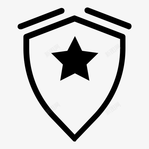 军队徽章盾牌图标svg_新图网 https://ixintu.com 军队 徽章 战争 星星 盾牌