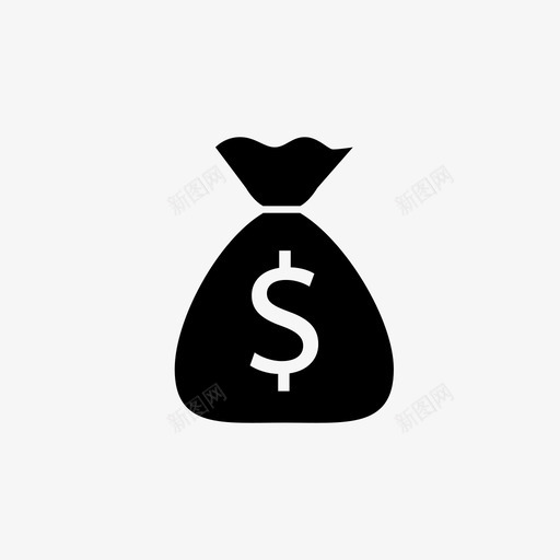 美元钱袋现金储蓄图标svg_新图网 https://ixintu.com 储蓄 现金 美元钱袋 金融元素