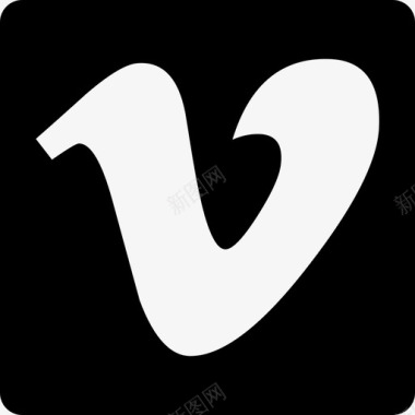 Vimeo社交标志社交图标方形图标