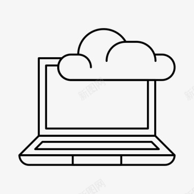云服务开发笔记本电脑图标图标