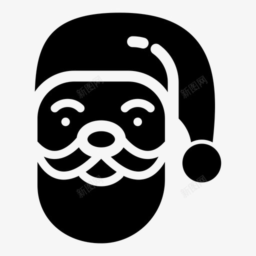 圣诞老人胡子圣诞节图标svg_新图网 https://ixintu.com 冬天 圣诞老人 圣诞节 新年 胡子
