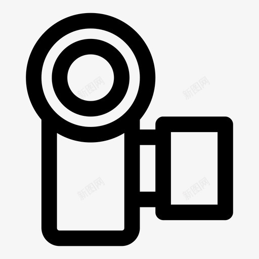 手持摄像头照相机电影图标svg_新图网 https://ixintu.com 便携式 录音 手持摄像头 照相机 电影 设备fat