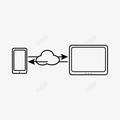 云服务业务云存储图标svg_新图网 https://ixintu.com 下载 业务 业务收集 云存储 云服务 同步 数据 移动
