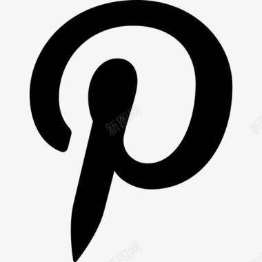Pinterest社交标志社交图标图标