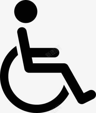 残疾厕所轮椅图标图标