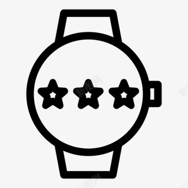 智能手表评级苹果智能手表时钟图标图标