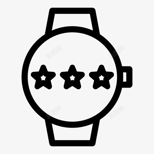 智能手表评级苹果智能手表时钟图标svg_新图网 https://ixintu.com 时钟 时间 星星 智能手表 智能手表评级 苹果智能手表