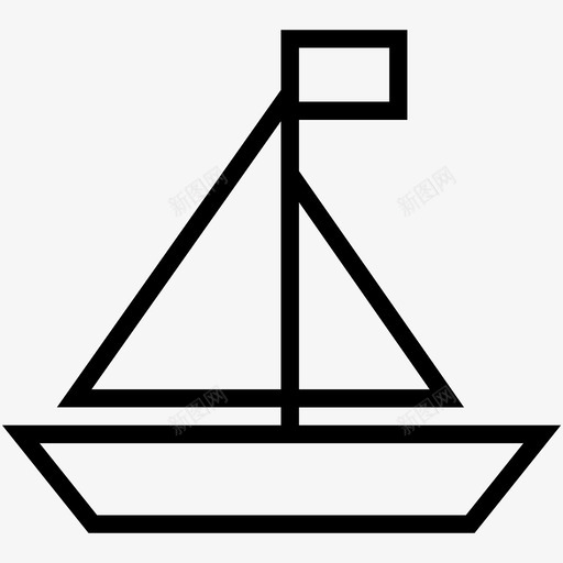 帆船游轮船图标svg_新图网 https://ixintu.com 夏季和旅游图标集合 帆船 游艇 游轮 船