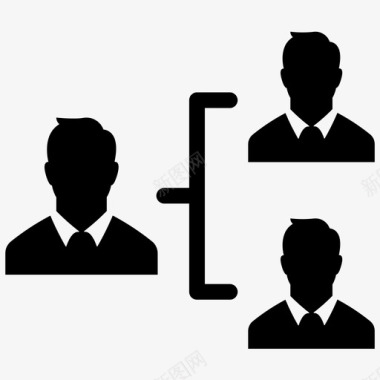 业务人员业务结构层次结构图标图标
