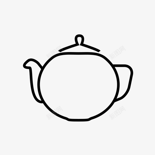 茶壶碗茶时间图标svg_新图网 https://ixintu.com 碗 茶主题 茶壶 茶时间