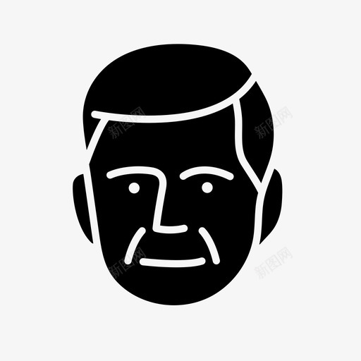 人物面孔人类图标svg_新图网 https://ixintu.com 人物 人类 用户 男性 面孔