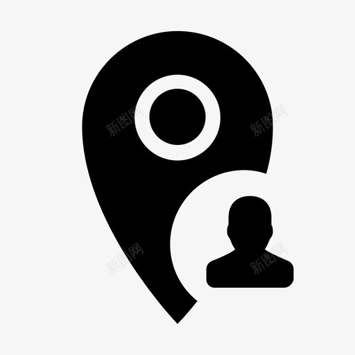 用户标记地图路线图标svg_新图网 https://ixintu.com 地图 旅行 用户标记 路线
