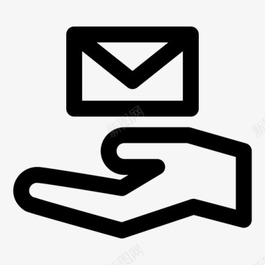 接收邮件传入发送消息图标图标