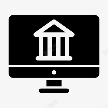 银行监视器计算机屏幕监视器dekstop图标图标