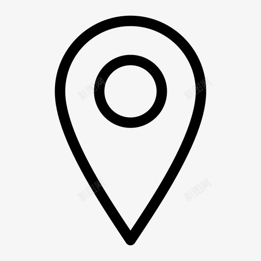 地图针gps地点图标svg_新图网 https://ixintu.com gps 中等 位置 地图针 地点 点