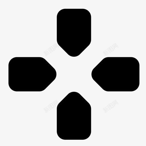 定向板控制器dpad图标svg_新图网 https://ixintu.com dpad gamepad 定向板 控制器 游戏板