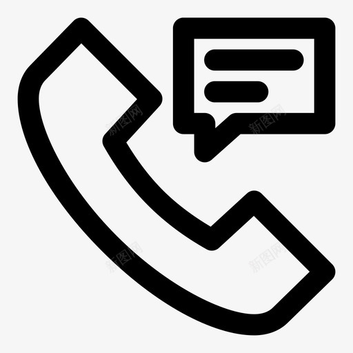 电话留言对话来电请求图标svg_新图网 https://ixintu.com 处理来电 对话 手机点评 来电请求 电话留言 界面繁重