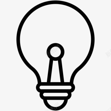 灯泡想法灯具图标图标
