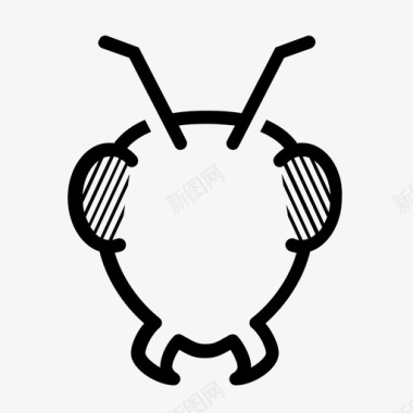 蚂蚁头虫子昆虫图标图标