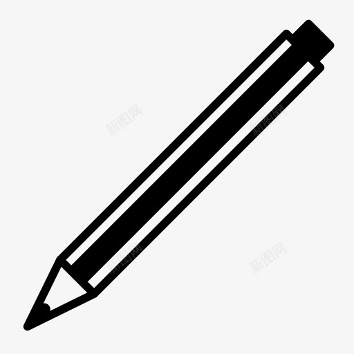 铅笔素描文具图标svg_新图网 https://ixintu.com 写字 文具 素描 铅笔