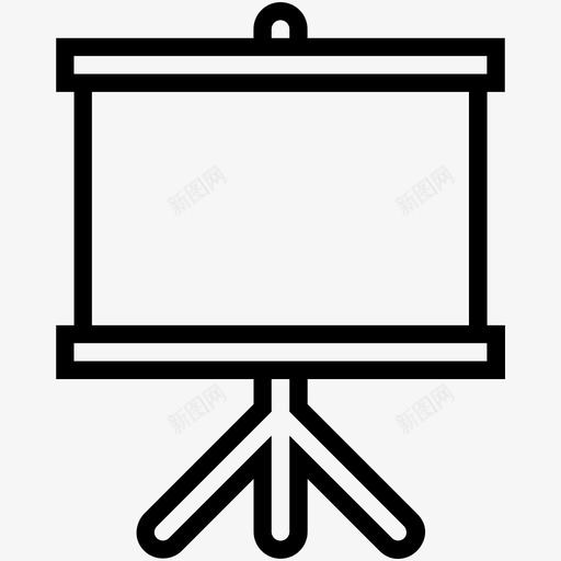 投影板黑板画架图标svg_新图网 https://ixintu.com 书写板 展示板 投影板 教育图标集 画架 白板 黑板