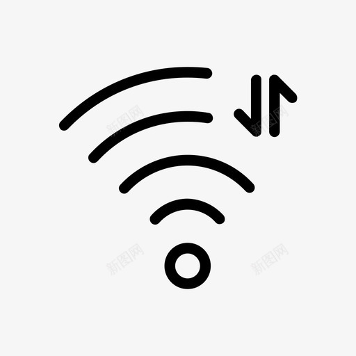 wifi数据传输连接无线图标svg_新图网 https://ixintu.com wifi数据传输 无线 连接