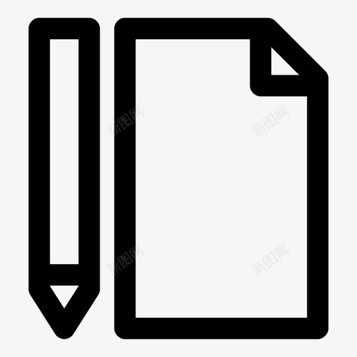 铅笔纸数据文档图标svg_新图网 https://ixintu.com 数据 文档 网站开发最大胆 铅笔纸 页面