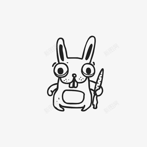兔子胡萝卜可爱图标svg_新图网 https://ixintu.com 兔子 可爱 嘟嘟 绒毛 胡萝卜