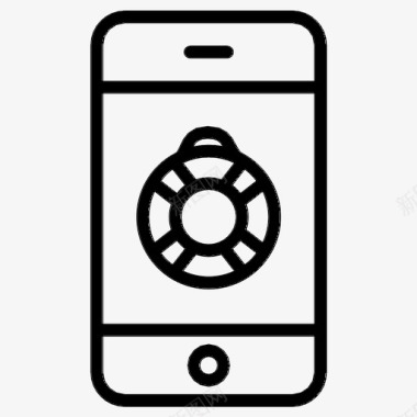 电话支持服务在线安全图标图标