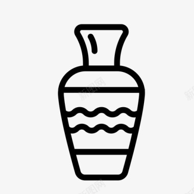 花瓶碗玻璃图标图标