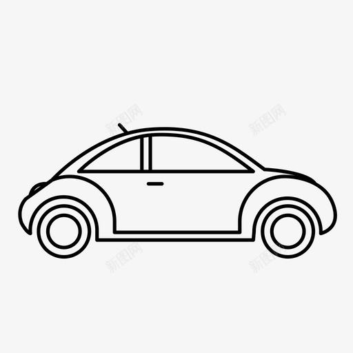 甲壳虫汽车通勤图标svg_新图网 https://ixintu.com 小型 汽车 甲壳虫 车辆 运输 通勤