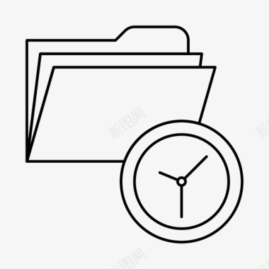 文件夹时钟文档图标图标