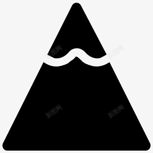 雪山高山自然图标svg_新图网 https://ixintu.com 三角形形状 用户界面图标集合 自然 雪山 高山