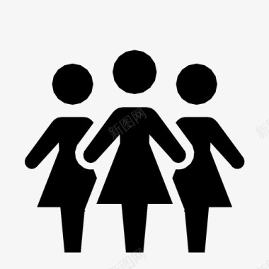 女性团体女性女孩图标图标