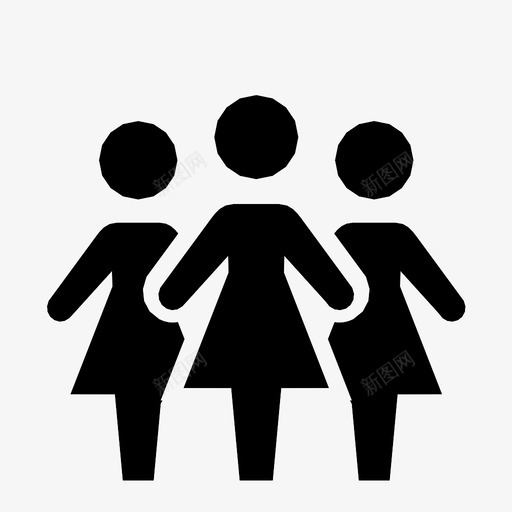 女性团体女性女孩图标svg_新图网 https://ixintu.com 人群 女孩 女性 女性团体