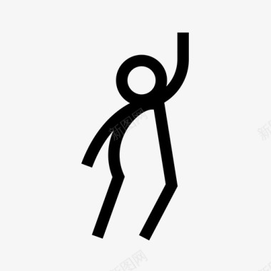 跳舞的男人跳舞的坠落的男人图标图标