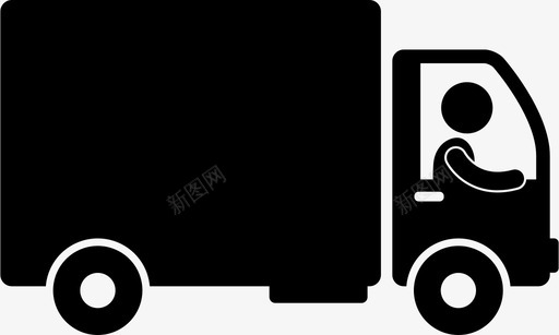 卡车司机卡车运输图标svg_新图网 https://ixintu.com 仓库 卡车 卡车司机 运输