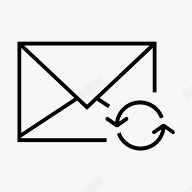 信封重新加载电子邮件刷新图标图标