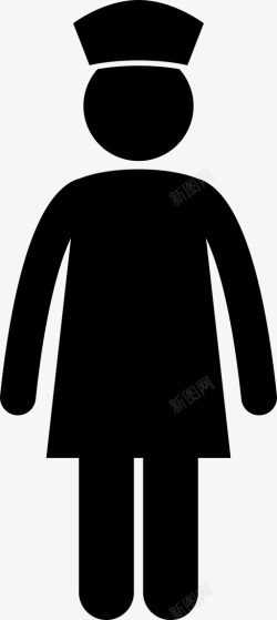 简洁护士看护病人护士看护人诊所图标高清图片